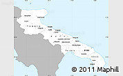 Gray Simple Map of Puglia, single color outside