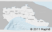 Gray 3D Map of Taranto, single color outside