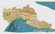 Satellite 3D Map of Taranto, single color outside