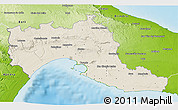 Shaded Relief 3D Map of Taranto, physical outside