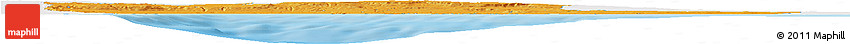 Political Horizon Map of Taranto, single color outside