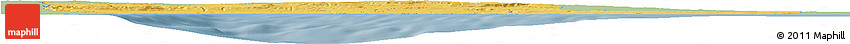 Savanna Style Horizon Map of Taranto, single color outside