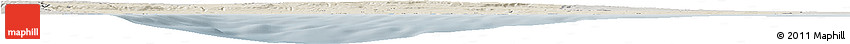 Shaded Relief Horizon Map of Taranto, semi-desaturated
