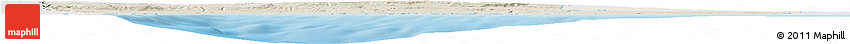 Shaded Relief Horizon Map of Taranto, single color outside