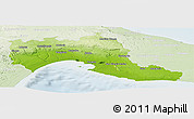 Physical Panoramic Map of Taranto, lighten