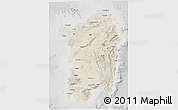 Shaded Relief 3D Map of Sardegna, lighten, desaturated