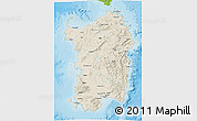 Shaded Relief 3D Map of Sardegna, physical outside