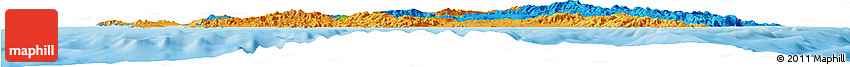 Political Horizon Map of Sardegna, physical outside