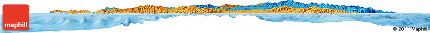 Political Horizon Map of Sardegna, single color outside