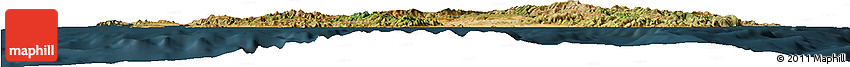 Satellite Horizon Map of Sardegna, darken