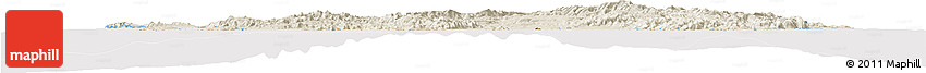 Shaded Relief Horizon Map of Sardegna, cropped outside