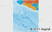 Political 3D Map of Agrigento