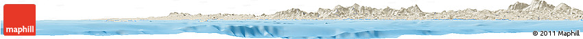 Shaded Relief Horizon Map of Agrigento