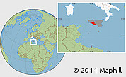 Savanna Style Location Map of Agrigento, highlighted country, highlighted parent region