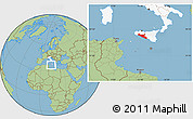Savanna Style Location Map of Agrigento, highlighted country