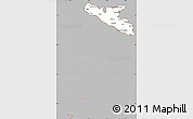 Gray Simple Map of Agrigento, cropped outside