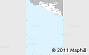 Gray Simple Map of Agrigento, single color outside