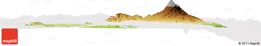 Physical Horizon Map of Catania, cropped outside