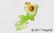 Physical Map of Catania, cropped outside