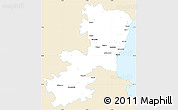 Classic Style Simple Map of Catania, single color outside