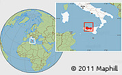 Savanna Style Location Map of Palermo, highlighted country
