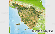 Satellite 3D Map of Toscana, physical outside