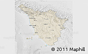 Shaded Relief 3D Map of Toscana, lighten, desaturated