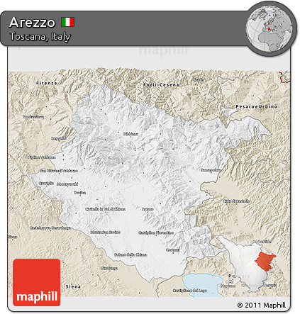 Classic Style 3D Map of Arezzo