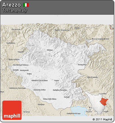 Classic Style 3D Map of Arezzo