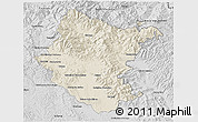 Shaded Relief 3D Map of Arezzo, desaturated
