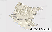 Shaded Relief 3D Map of Arezzo, single color outside