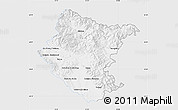 Silver Style Map of Arezzo, single color outside