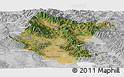 Satellite Panoramic Map of Arezzo, lighten, desaturated