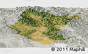 Satellite Panoramic Map of Arezzo, lighten, semi-desaturated