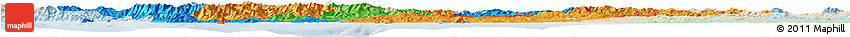 Political Horizon Map of Toscana, lighten