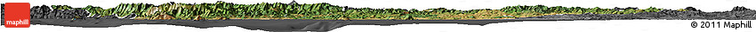Satellite Horizon Map of Toscana, darken, desaturated