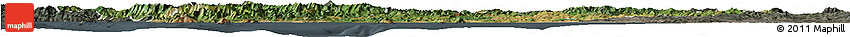 Satellite Horizon Map of Toscana, darken, semi-desaturated