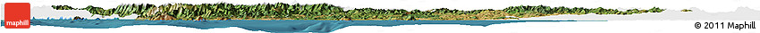 Satellite Horizon Map of Toscana, single color outside