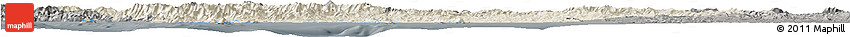 Shaded Relief Horizon Map of Toscana, darken, semi-desaturated