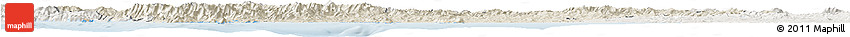 Shaded Relief Horizon Map of Toscana, lighten