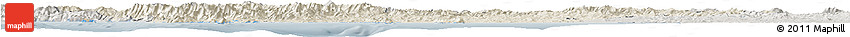 Shaded Relief Horizon Map of Toscana, semi-desaturated
