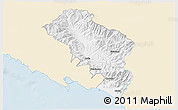 Classic Style 3D Map of Massa-Carrara, single color outside