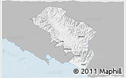 Gray 3D Map of Massa-Carrara, single color outside