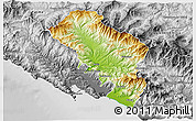 Physical 3D Map of Massa-Carrara, desaturated