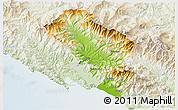 Physical 3D Map of Massa-Carrara, lighten