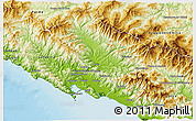 Physical 3D Map of Massa-Carrara