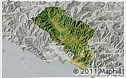 Satellite 3D Map of Massa-Carrara, lighten, semi-desaturated