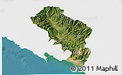 Satellite 3D Map of Massa-Carrara, single color outside