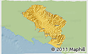 Savanna Style 3D Map of Massa-Carrara, single color outside