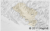 Shaded Relief 3D Map of Massa-Carrara, lighten, desaturated